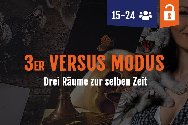 3er-Versus-Modus: Buchungsgrafik für 15-24 Personen